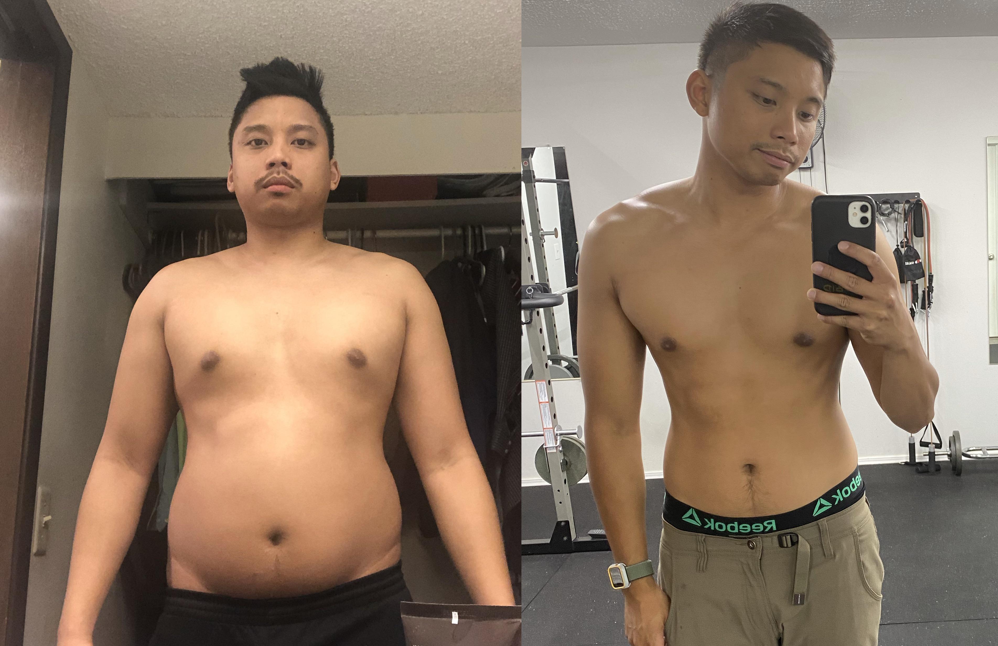 5'10 Male 33 lbs Fat Loss 200 lbs to 167 lbs