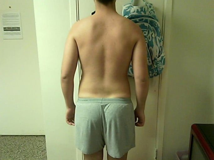 A progress pic of a 5'8" man showing a snapshot of 175 pounds at a height of 5'8