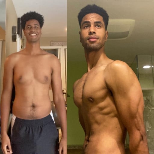 6'8 Male Progress Pics of 45 lbs Fat Loss 230 lbs to 185 lbs