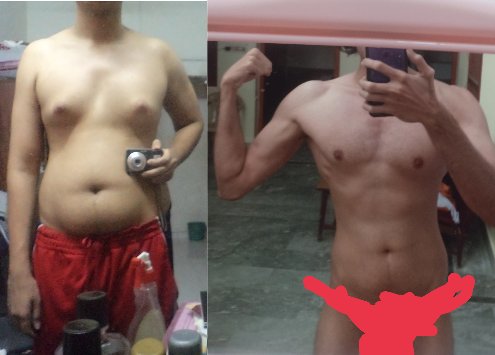 6 foot 2 Male 43 lbs Fat Loss 198 lbs to 155 lbs
