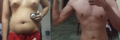 6'2 Male 43 lbs Fat Loss Before and After 198 lbs to 155 lbs