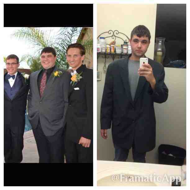 6 feet 3 Male 120 lbs Weight Loss Before and After 310 lbs to 190 lbs