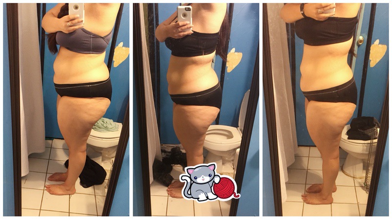 5 foot 5 Female Progress Pics of 15 lbs Fat Loss 230 lbs to 215 lbs.