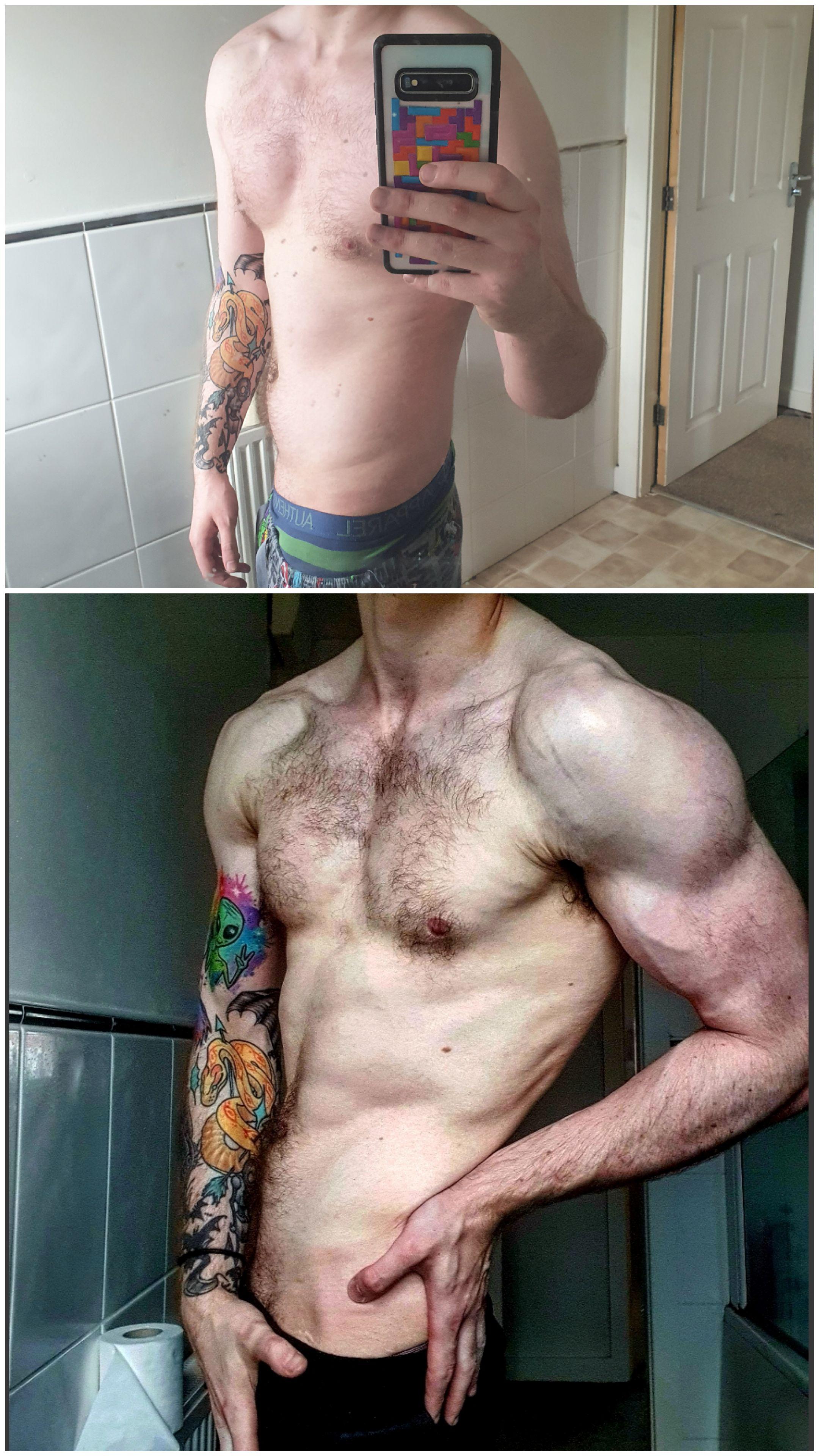 6 foot Male Before and After 32 lbs Weight Loss 184 lbs to 152 lbs