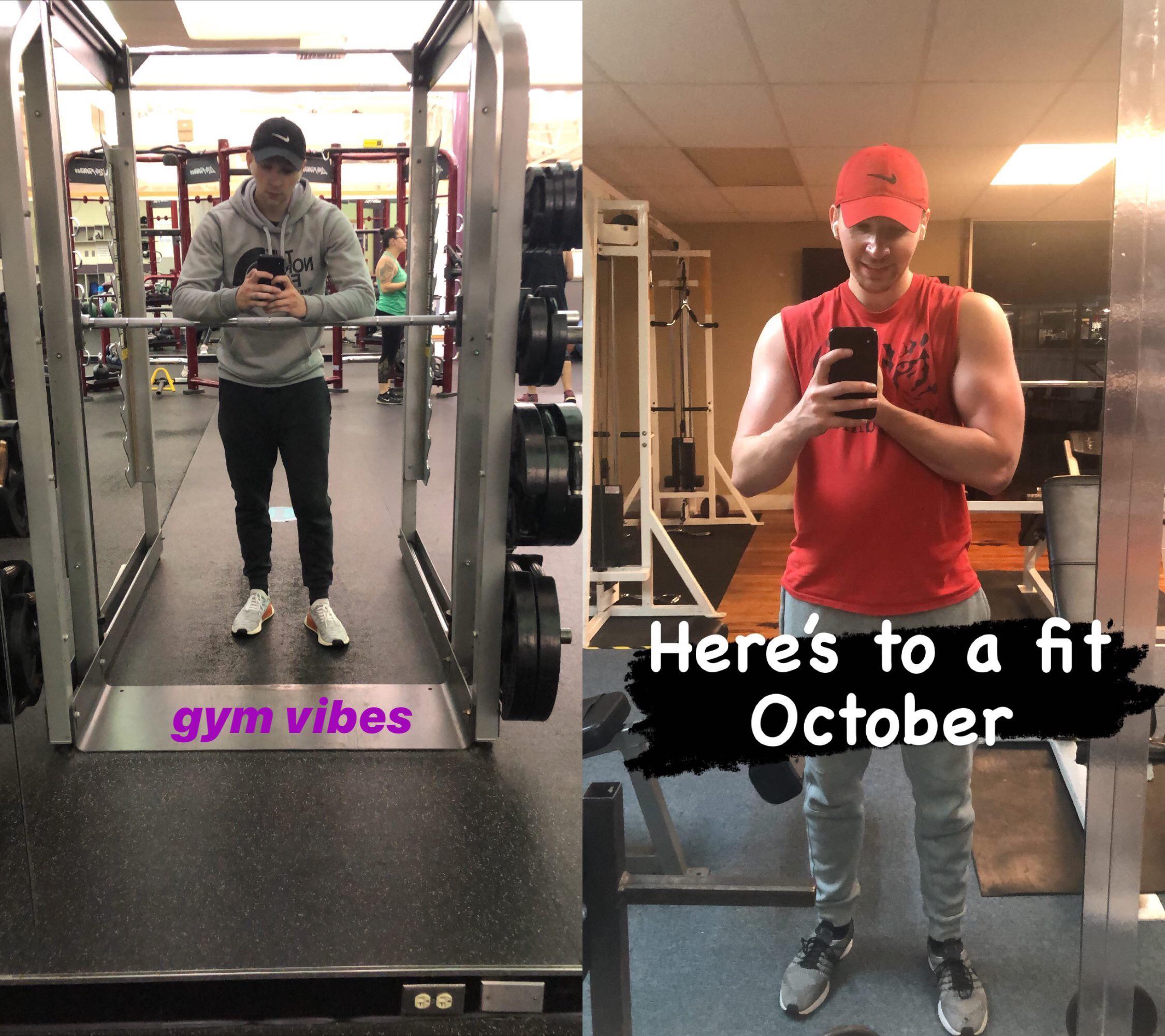 Before and After 20 lbs Weight Gain 6 foot Male 165 lbs to 185 lbs