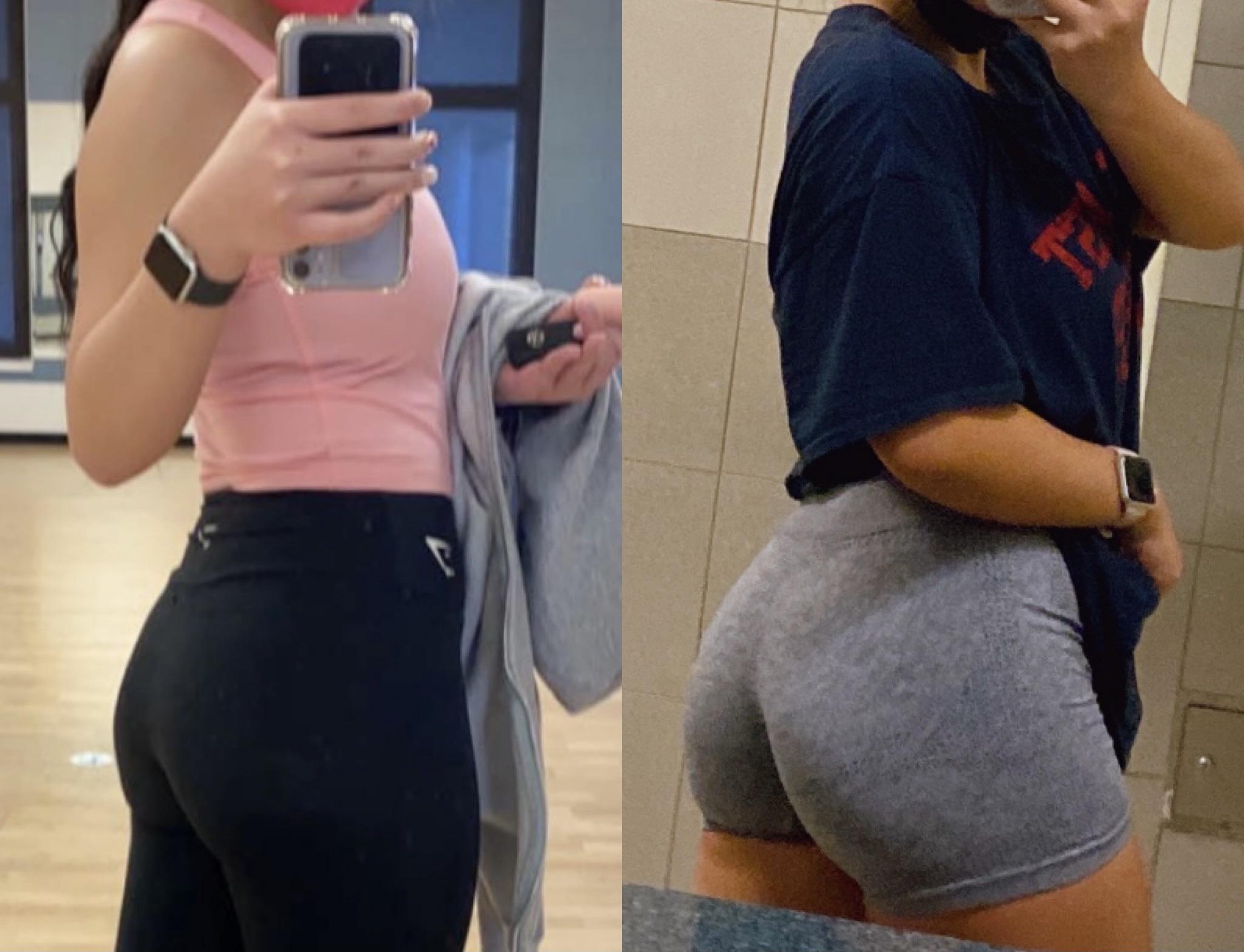 5 foot 1 Female 18 lbs Muscle Gain Before and After 120 lbs to 138 lbs