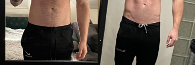 29 lbs Weight Gain Before and After 6'2 Male 198 lbs to 227 lbs