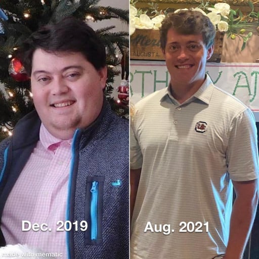 5 feet 8 Male Before and After 95 lbs Fat Loss 250 lbs to 155 lbs