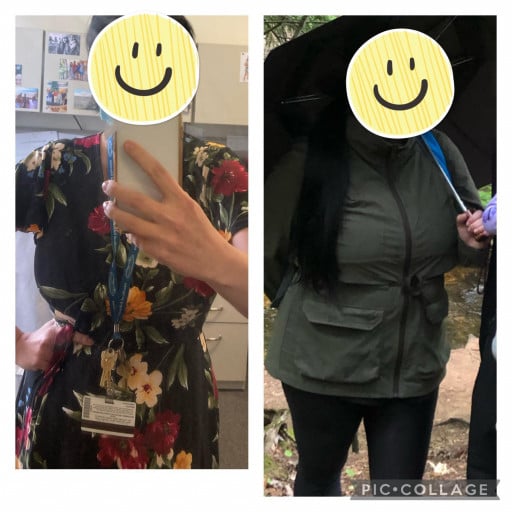 Before and After 50 lbs Fat Loss 5'1 Female 188 lbs to 138 lbs