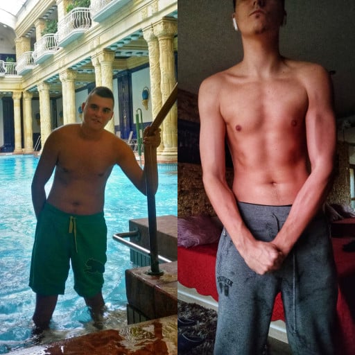 6'1 Male 41 lbs Weight Loss Before and After 200 lbs to 159 lbs