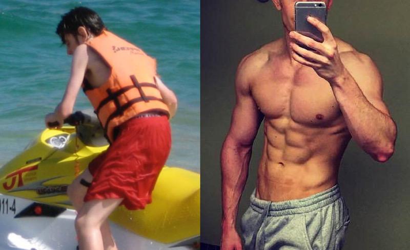 5 feet 10 Male Before and After 40 lbs Muscle Gain 115 lbs to 155 lbs