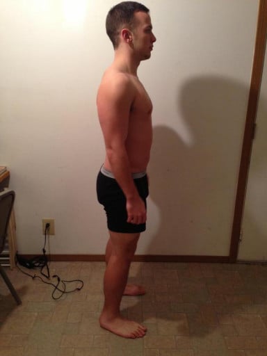 A progress pic of a 5'8" man showing a snapshot of 192 pounds at a height of 5'8