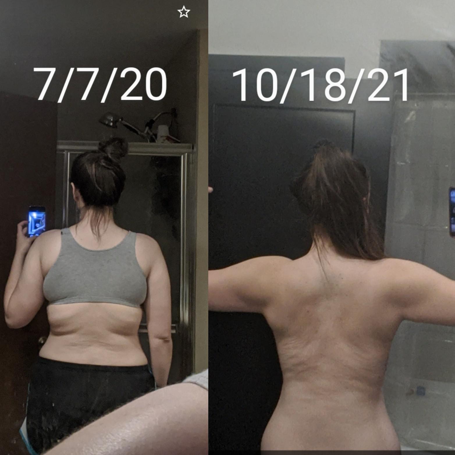 5'8 Female 30 lbs Weight Loss 195 lbs to 165 lbs