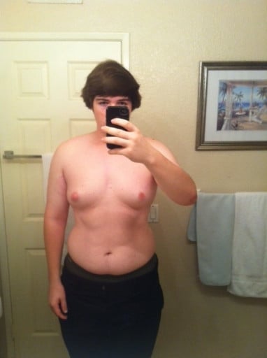 A picture of a 6'0" male showing a fat loss from 195 pounds to 183 pounds. A total loss of 12 pounds.