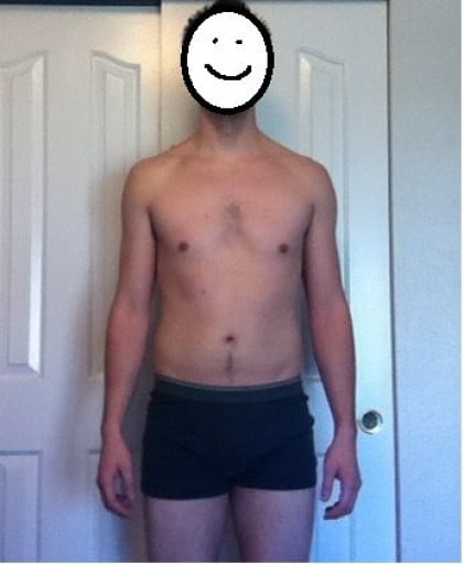 A progress pic of a 6'3" man showing a snapshot of 195 pounds at a height of 6'3