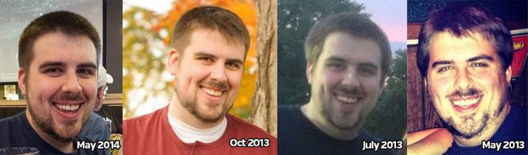A progress pic of a 6'2" man showing a weight reduction from 275 pounds to 225 pounds. A net loss of 50 pounds.