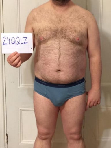 A picture of a 6'2" male showing a snapshot of 270 pounds at a height of 6'2