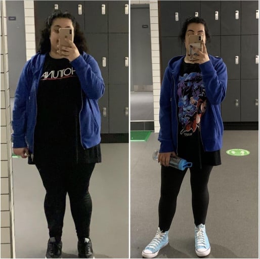 5'4 Female Progress Pics of 80 lbs Fat Loss 235 lbs to 155 lbs