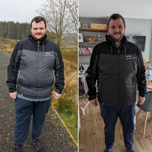 A progress pic of a person at 294 lbs