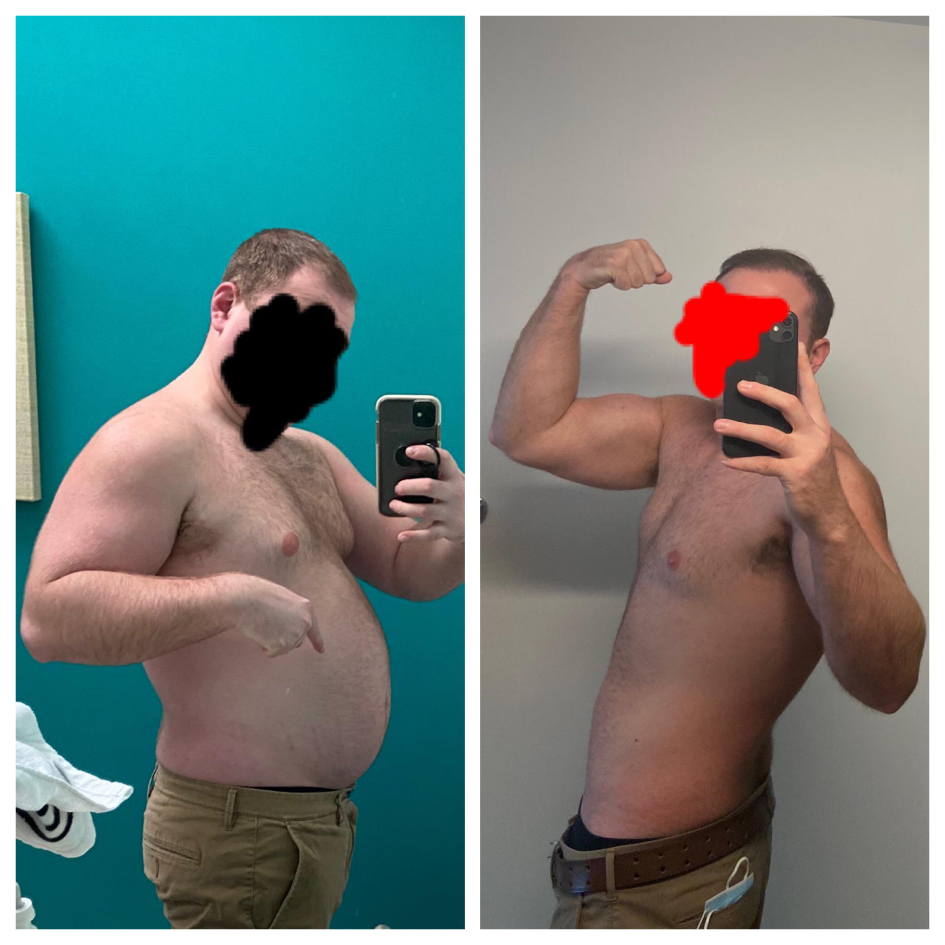 5'8 Male Progress Pics of 42 lbs Fat Loss 220 lbs to 178 lbs
