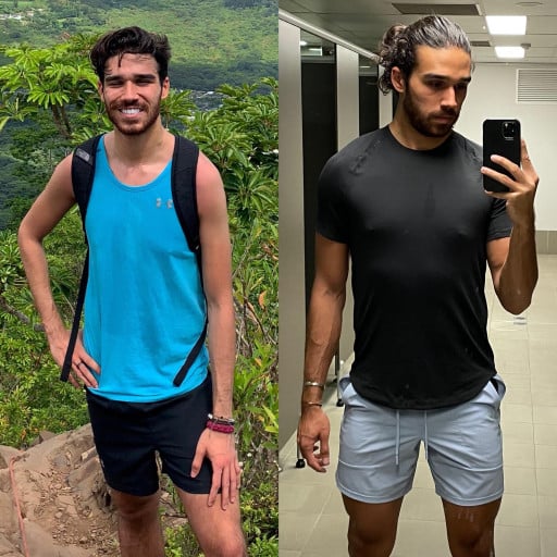 6 foot Male 21 lbs Weight Gain 144 lbs to 165 lbs
