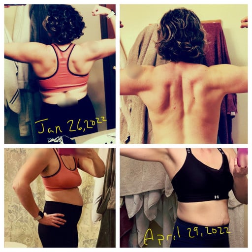 5 foot 4 Female Before and After 123 lbs Weight Loss 144 lbs to 21 lbs