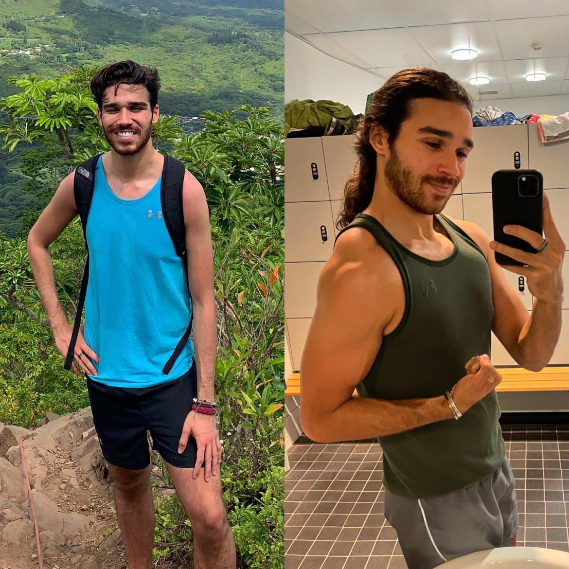 6 foot Male 6 lbs Weight Gain Before and After 154 lbs to 160 lbs