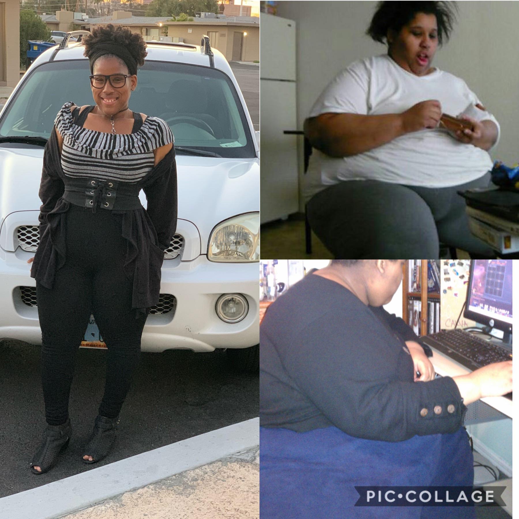Before and After 270 lbs Fat Loss 5 feet 5 Female 480 lbs to 210 lbs