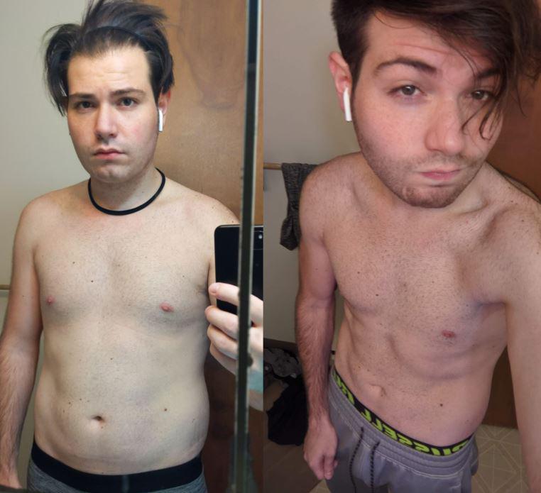 5 feet 8 Male Before and After 18 lbs Fat Loss 178 lbs to 160 lbs