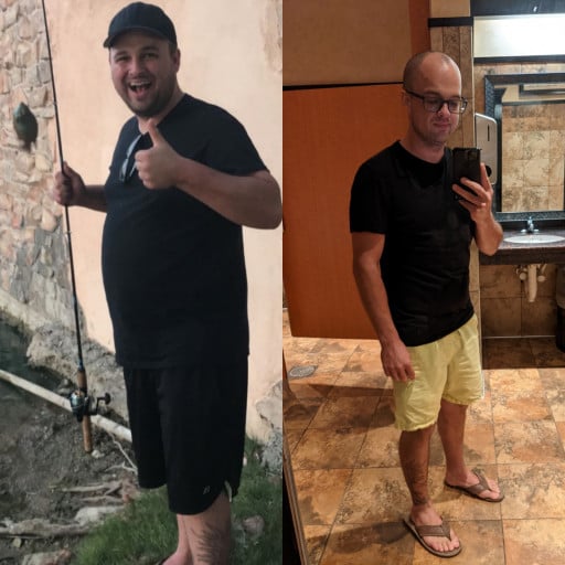 5 foot 7 Male Progress Pics of 60 lbs Fat Loss 215 lbs to 155 lbs