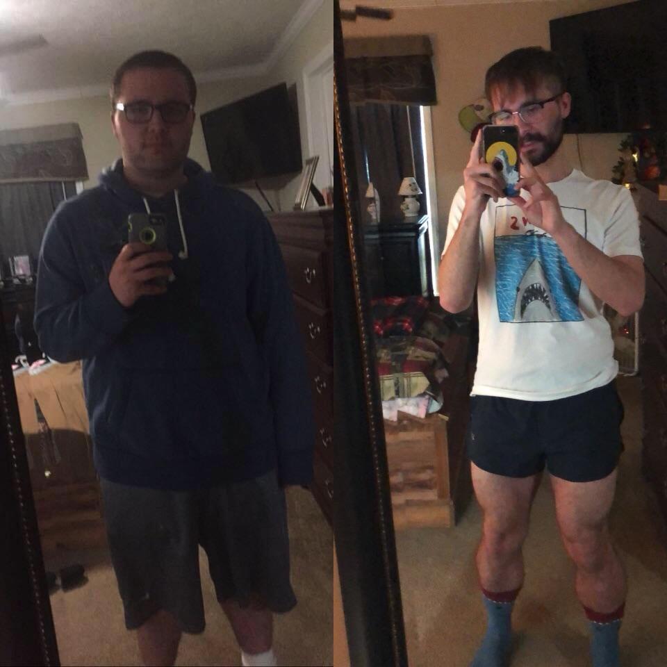 5 feet 10 Male 100 lbs Weight Loss Before and After 275 lbs to 175 lbs