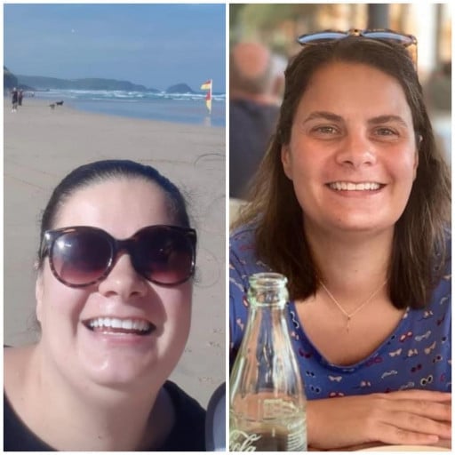 100 lbs Weight Loss Before and After 5'3 Female 282 lbs to 182 lbs