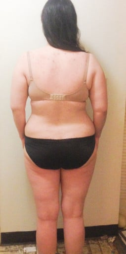 A picture of a 5'5" female showing a snapshot of 180 pounds at a height of 5'5