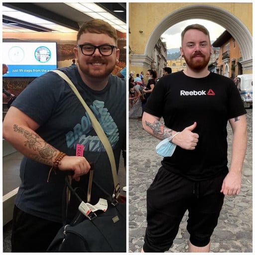 5 foot 6 Male 50 lbs Weight Loss Before and After 245 lbs to 195 lbs