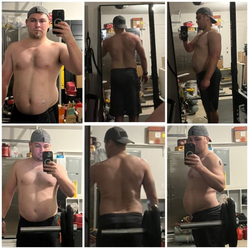 2 lbs Weight Loss Before and After 5 foot 8 Male 212 lbs to 210 lbs