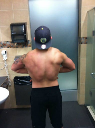 A progress pic of a person at 106 kg