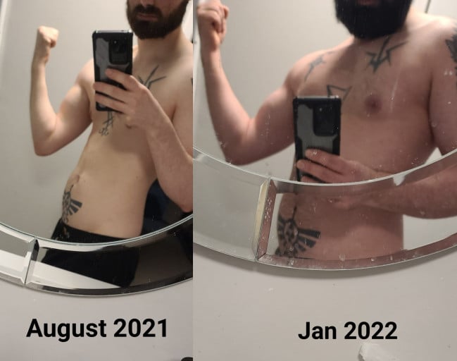 5'9 Male Progress Pics of 33 lbs Muscle Gain 165 lbs to 198 lbs