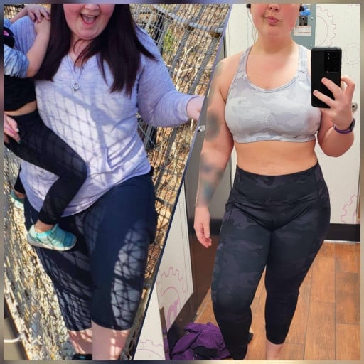 5 feet 5 Female Progress Pics of 80 lbs Fat Loss 268 lbs to 188 lbs