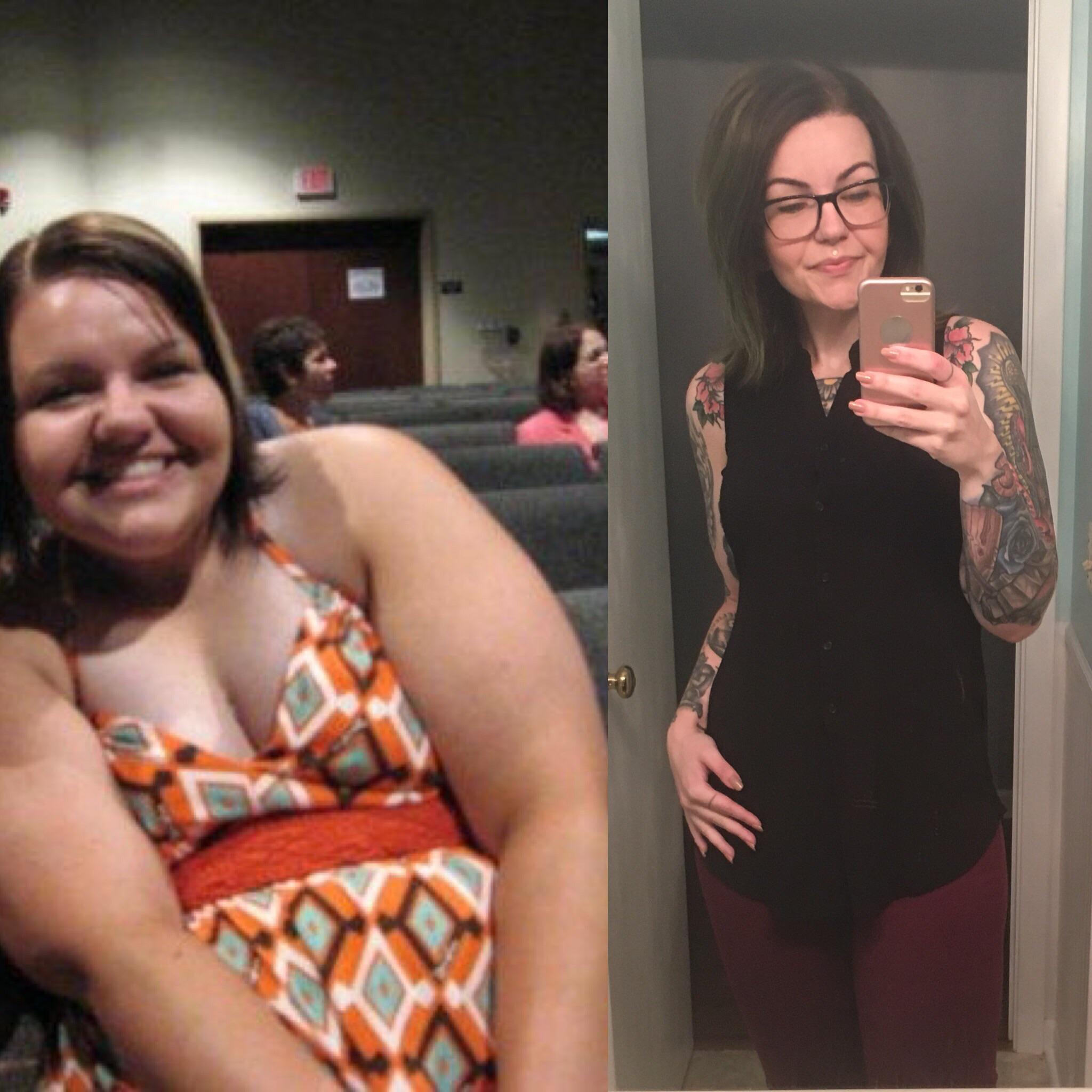 60 lbs Weight Loss Before and After 5'8 Female 216 lbs to 156 lbs