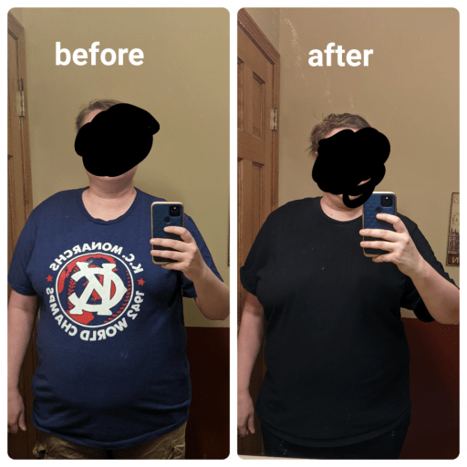 21 lbs Weight Loss Before and After 5 feet 10 Female 251 lbs to 230 lbs