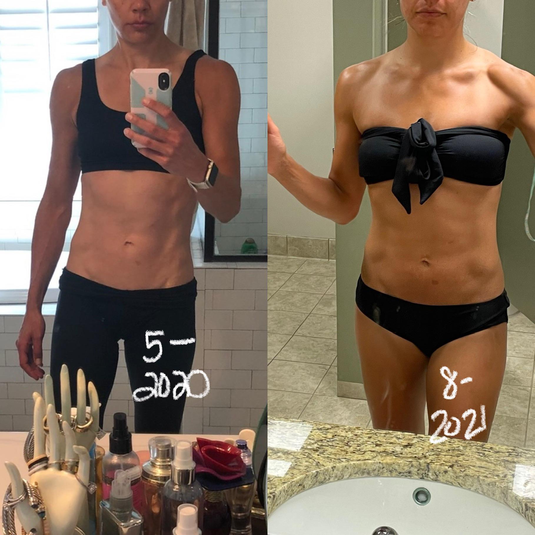 Progress Pics of 10 lbs Muscle Gain 5 foot 11 Female 135 lbs to 145 lbs