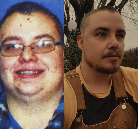 100 lbs Weight Loss Before and After 5 feet 9 Male 290 lbs to 190 lbs